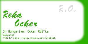 reka ocker business card